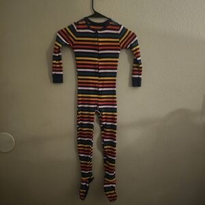 Old Navy Colorful Striped Kids Footie Pajamas